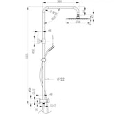 Perfect Twin Hose & Twin Shower Set, Sliding Shower On Rail In Black